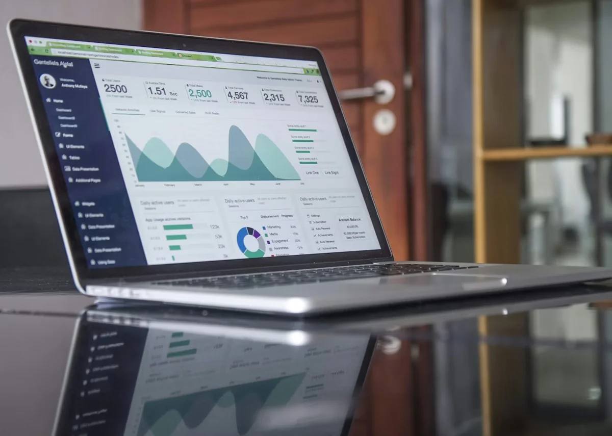 Analytics dashboard showing Core Web Vitals metrics and performance data
